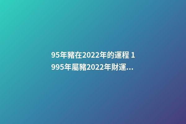 95年豬在2022年的運程 1995年屬豬2022年財運怎么樣 分析生肖豬運勢-第1張-觀點-玄機派